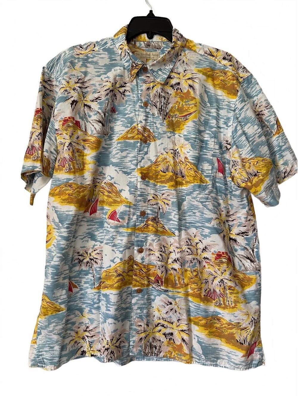 The Territory Ahead Short Sleeve Button Front Shirt L